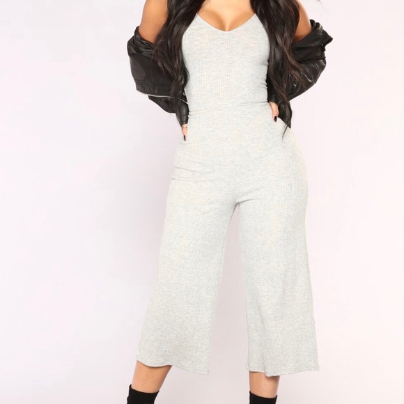 Heather Grey Jumpsuit - Picture 5 of 5